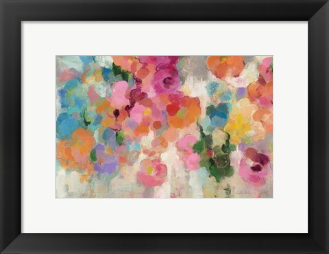 Framed Colorful Garden I Print