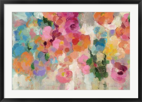 Framed Colorful Garden I Print