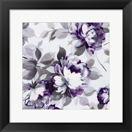 Framed Scent of Roses Plum II Print