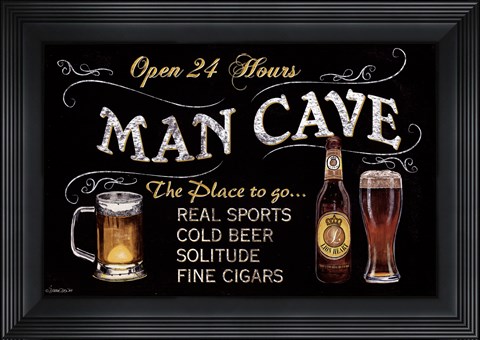 Framed Man Cave Print