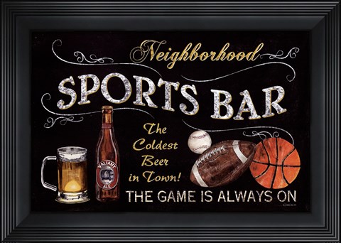 Framed Sports Bar Print