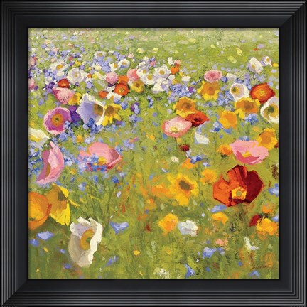 Framed Champ de Fleur I Print