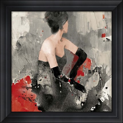 Framed Beautiful Gaze I Neutral Print