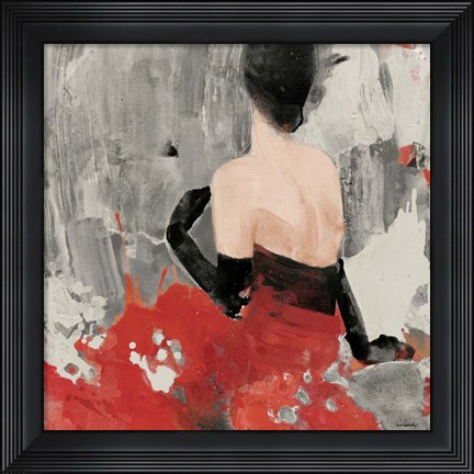 Framed Beautiful Gaze II Neutral Print