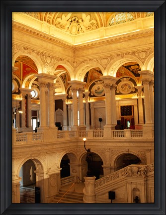 Framed USA, Washington DC, Library of Congress interior Print