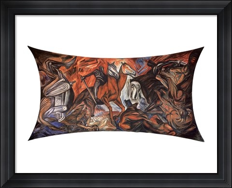 Framed Two-Headed Horse Print