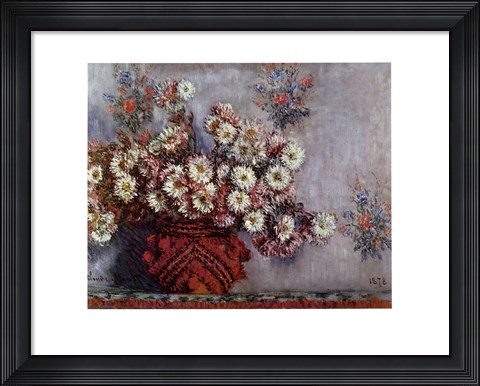 Framed Chrysanthemums, 1878 Print