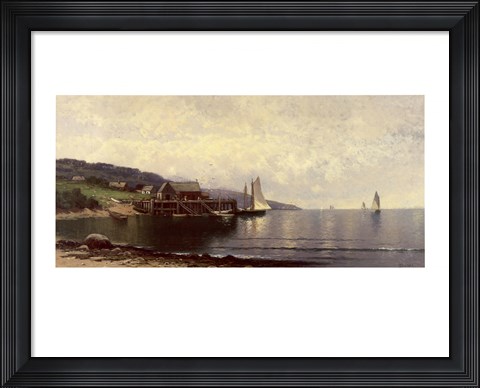 Framed Landing, Bailey Island Me Print