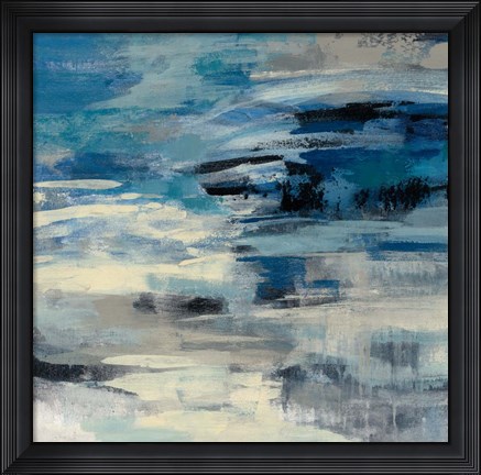 Framed Indigo Wave Print