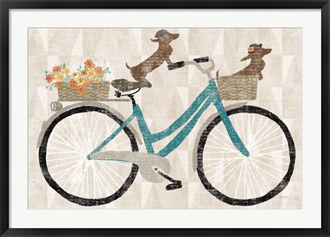 Framed Doxie Ride Print