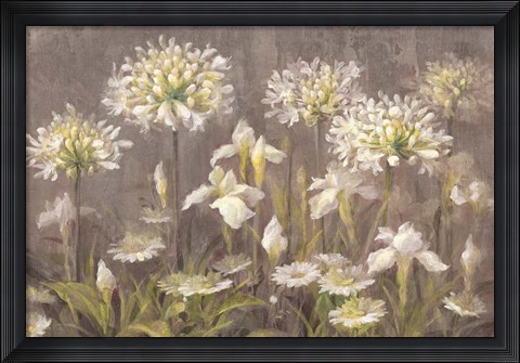 Framed Spring Blossoms Neutral Print