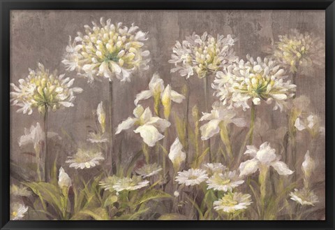 Framed Spring Blossoms Neutral Print