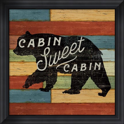 Framed Lake Lodge IV Print