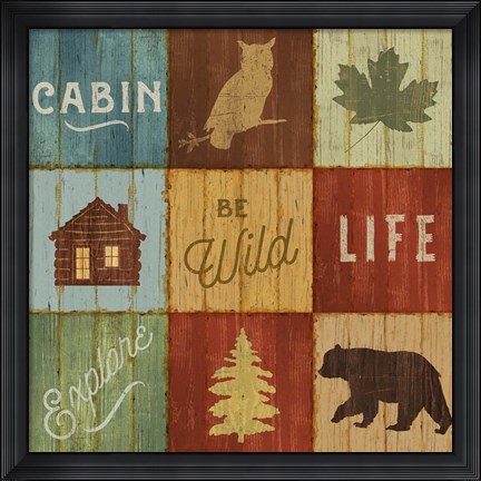 Framed Lake Lodge VIII Print