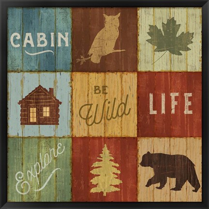 Framed Lake Lodge VIII Print