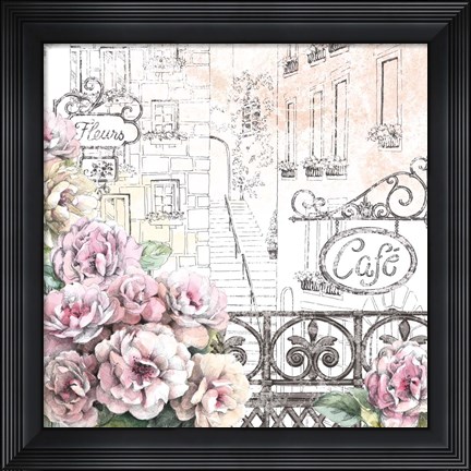 Framed Paris Roses I Print