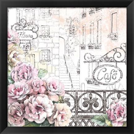 Framed Paris Roses I Print