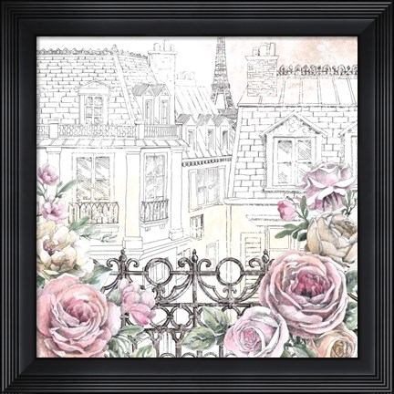 Framed Paris Roses II Print