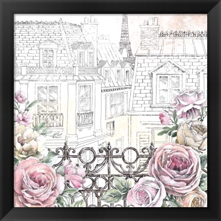 Framed Paris Roses II Print