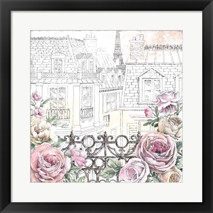 Framed Paris Roses II Print