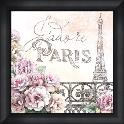 Framed Paris Roses III Print