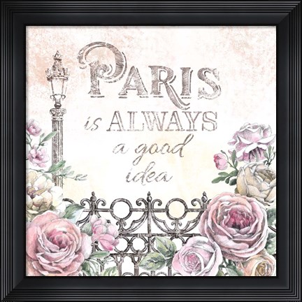 Framed Paris Roses IV Print