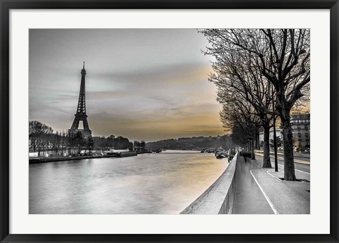 Framed River Seine And The Eiffel Tower Print