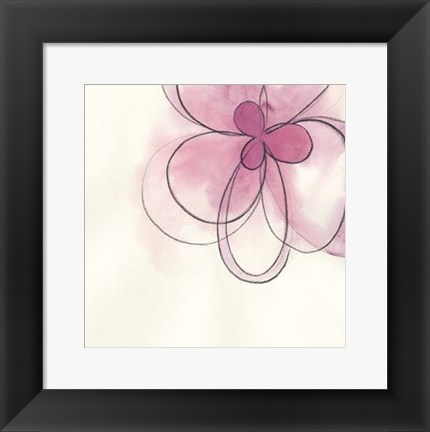 Framed Floral Gesture I Print