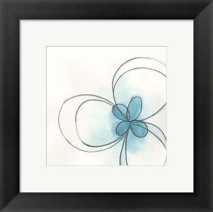 Framed Floral Gesture II Print