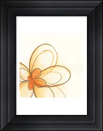 Framed Floral Gesture IV Print