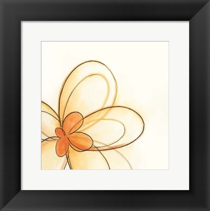 Framed Floral Gesture IV Print