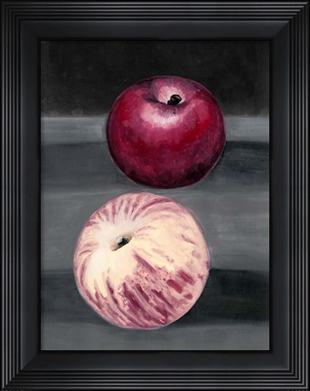 Framed Fruit on Shelf III Print