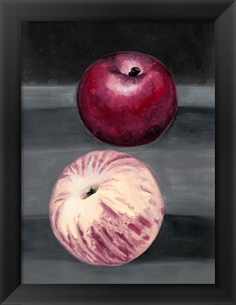 Framed Fruit on Shelf III Print