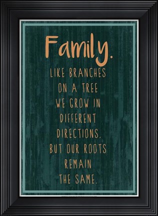 Framed Spice Family Rules III Print