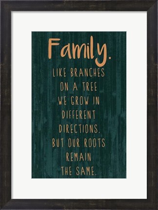 Framed Spice Family Rules III Print