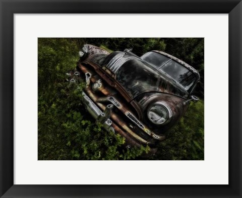 Framed Rusty Auto III Print