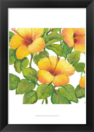 Framed Watercolor Hibiscus III Print
