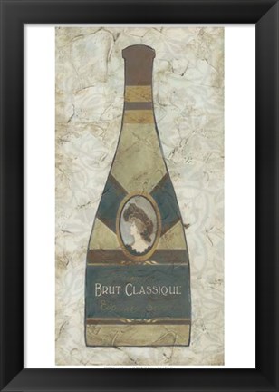 Framed Vintage Champagne I Print