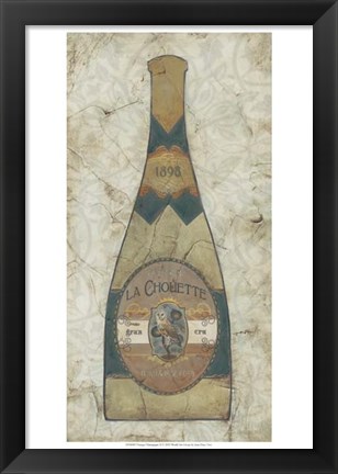 Framed Vintage Champagne II Print