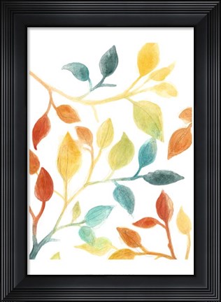 Framed Spectrum Leaves II Print
