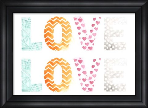 Framed Pattern Sentiment I Print