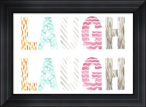 Framed Pattern Sentiment II Print