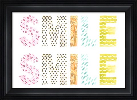 Framed Pattern Sentiment III Print
