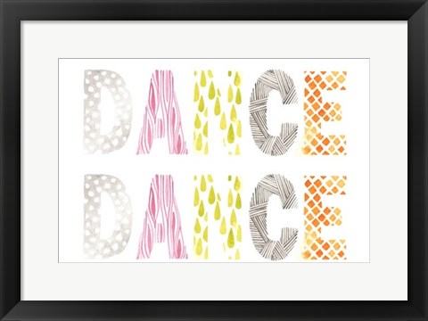 Framed Pattern Sentiment IV Print