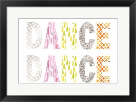 Framed Pattern Sentiment IV Print