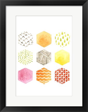 Framed Honeycomb Patterns I Print