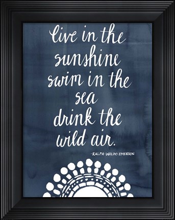 Framed Sun Quote I Print