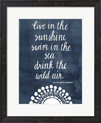 Framed Sun Quote I Print