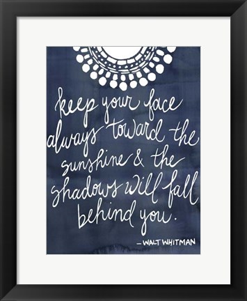 Framed Sun Quote II Print