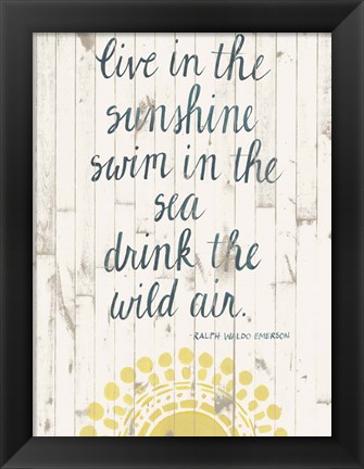 Framed Sun Quote IV Print